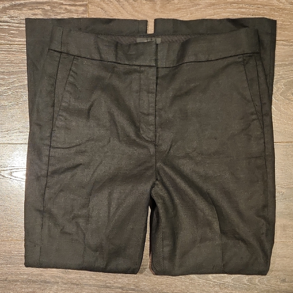 J. Crew Black Ankle Pants Linen 8T - Picture 8 of 9